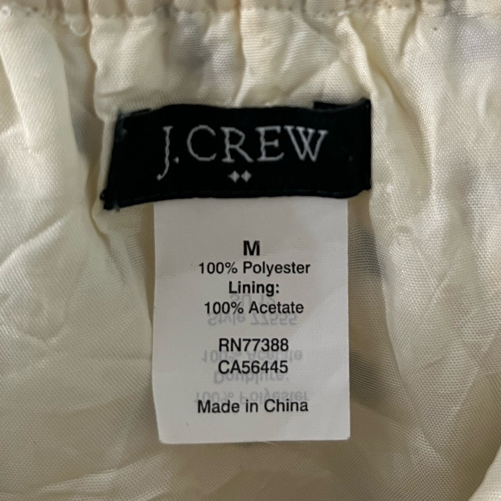 J.Crew Factory Candace Ink Dot Ruffle Mini Dress - White/Black M - Picture 9 of 10